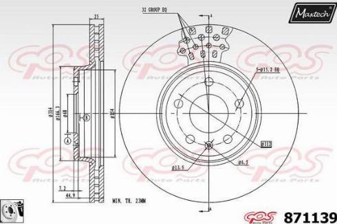 Maxtech 871139.0080 - Kočioni disk www.molydon.hr