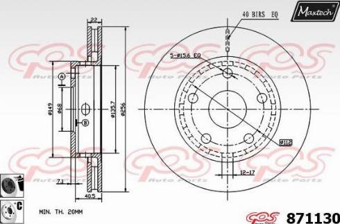 Maxtech 871130.6060 - Kočioni disk www.molydon.hr