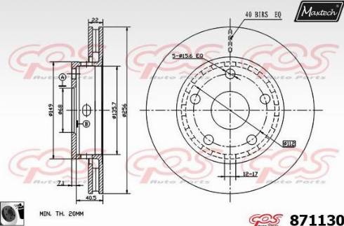 Maxtech 871130.0060 - Kočioni disk www.molydon.hr