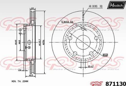 Maxtech 871130.0000 - Kočioni disk www.molydon.hr