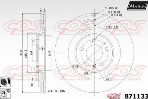 Maxtech 871133.6060 - Kočioni disk www.molydon.hr