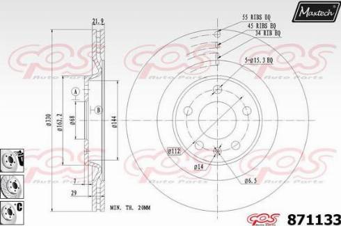 Maxtech 871133.6880 - Kočioni disk www.molydon.hr