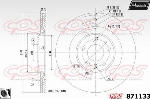 Maxtech 871133.0060 - Kočioni disk www.molydon.hr