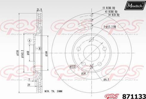 Maxtech 871133.0000 - Kočioni disk www.molydon.hr