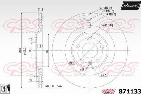 Maxtech 871133.0080 - Kočioni disk www.molydon.hr