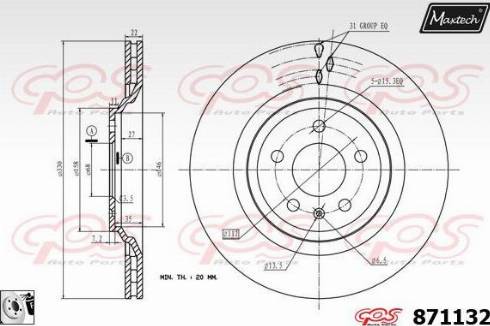 Maxtech 871132.0080 - Kočioni disk www.molydon.hr