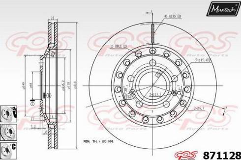 Maxtech 871128.6980 - Kočioni disk www.molydon.hr