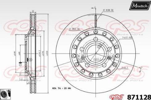 Maxtech 871128.0060 - Kočioni disk www.molydon.hr