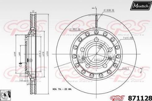 Maxtech 871128.0080 - Kočioni disk www.molydon.hr