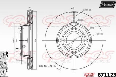 Maxtech 871123.6980 - Kočioni disk www.molydon.hr