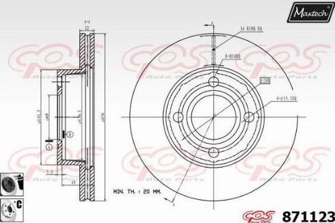 Maxtech 871123.6060 - Kočioni disk www.molydon.hr