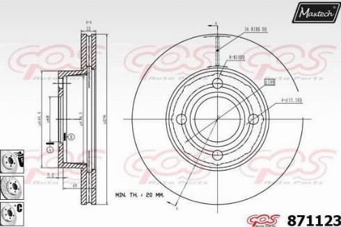 Maxtech 871123.6880 - Kočioni disk www.molydon.hr