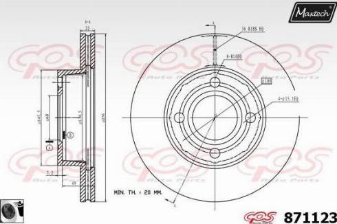 Maxtech 871123.0060 - Kočioni disk www.molydon.hr