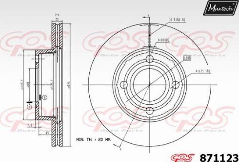 Maxtech 871123.0000 - Kočioni disk www.molydon.hr