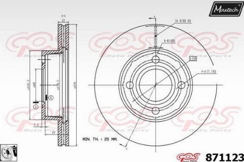 Maxtech 871123.0080 - Kočioni disk www.molydon.hr