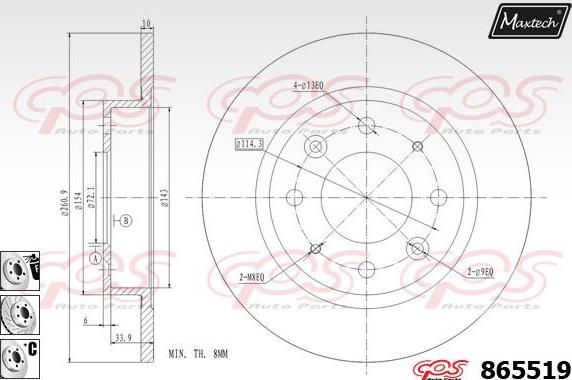 Maxtech 871123 - Kočioni disk www.molydon.hr