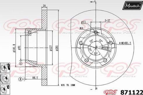 Maxtech 871122.6980 - Kočioni disk www.molydon.hr