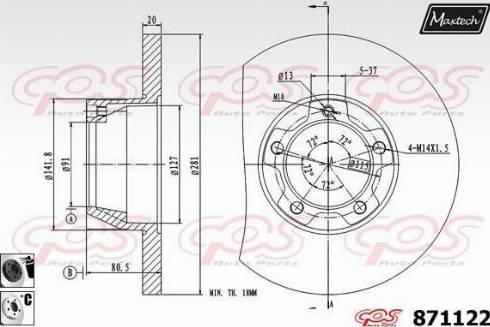 Maxtech 871122.6060 - Kočioni disk www.molydon.hr