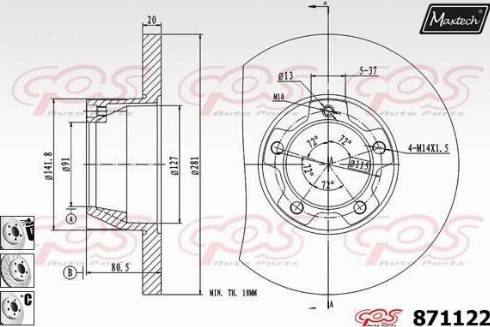 Maxtech 871122.6880 - Kočioni disk www.molydon.hr