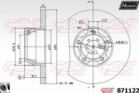 Maxtech 871122.0060 - Kočioni disk www.molydon.hr