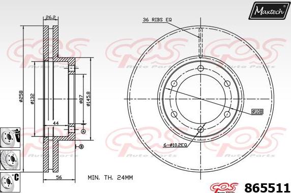 Maxtech 875367 - Kočioni disk www.molydon.hr