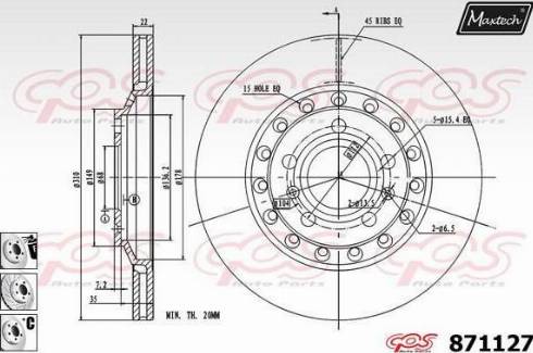 Maxtech 871127.6880 - Kočioni disk www.molydon.hr