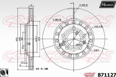 Maxtech 871127.0060 - Kočioni disk www.molydon.hr