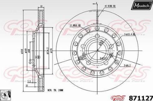 Maxtech 871127.0080 - Kočioni disk www.molydon.hr