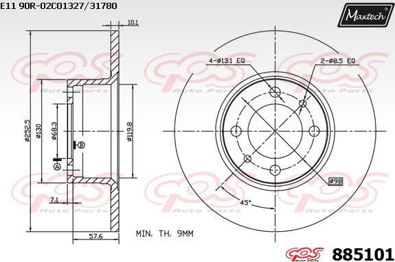 Maxtech 871127 - Kočioni disk www.molydon.hr