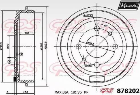 Maxtech 878202.0000 - Bubanj kočnica www.molydon.hr