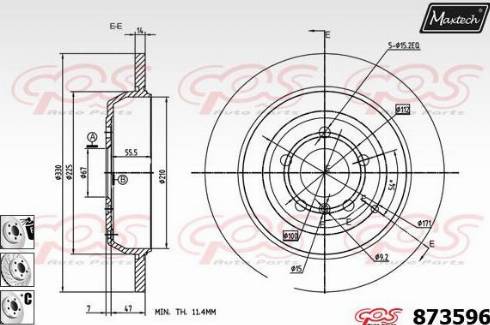 Maxtech 873596.6980 - Kočioni disk www.molydon.hr