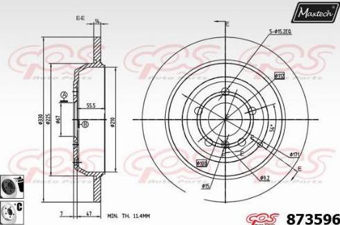 Maxtech 873596.6060 - Kočioni disk www.molydon.hr