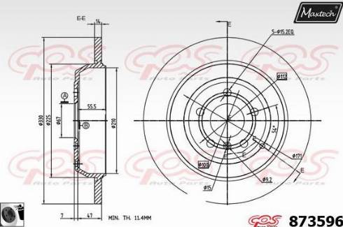 Maxtech 873596.0060 - Kočioni disk www.molydon.hr