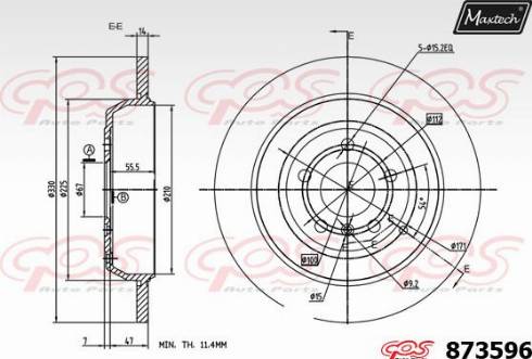 Maxtech 873596.0000 - Kočioni disk www.molydon.hr