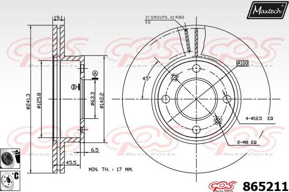 Maxtech 873596 - Kočioni disk www.molydon.hr