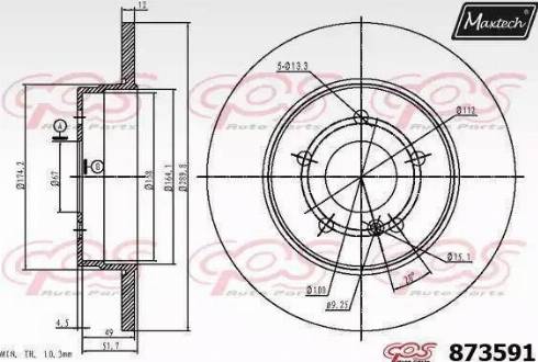 Maxtech 873591.0000 - Kočioni disk www.molydon.hr