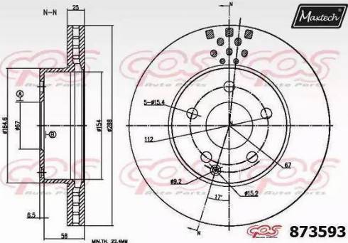 Maxtech 873593.0000 - Kočioni disk www.molydon.hr