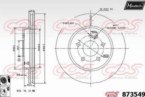 Maxtech 873549.6060 - Kočioni disk www.molydon.hr