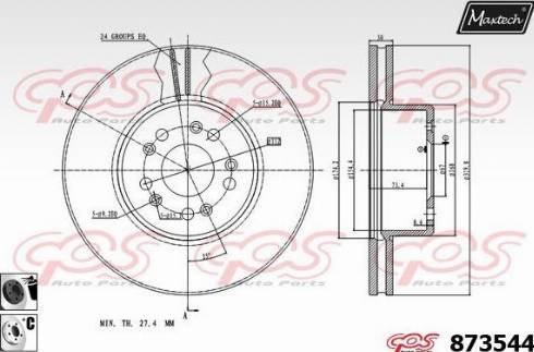 Maxtech 873544.6060 - Kočioni disk www.molydon.hr