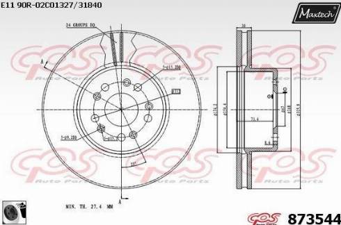 Maxtech 873544.0060 - Kočioni disk www.molydon.hr