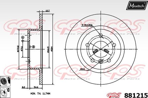 Maxtech 873544 - Kočioni disk www.molydon.hr