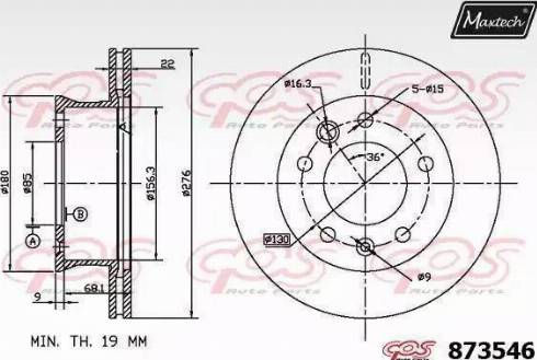 Maxtech 873546.6880 - Kočioni disk www.molydon.hr