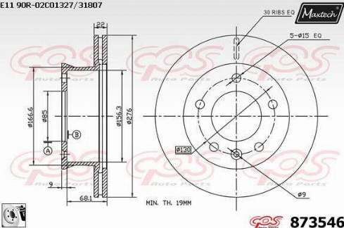 Maxtech 873546.0080 - Kočioni disk www.molydon.hr