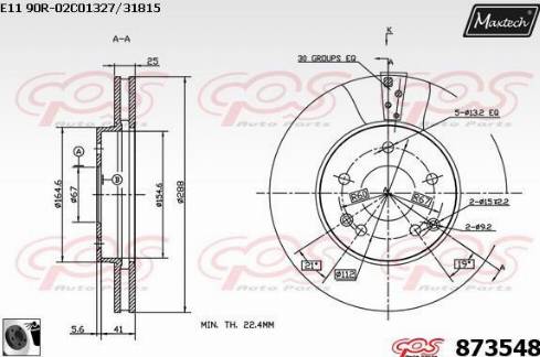 Maxtech 873548.0060 - Kočioni disk www.molydon.hr