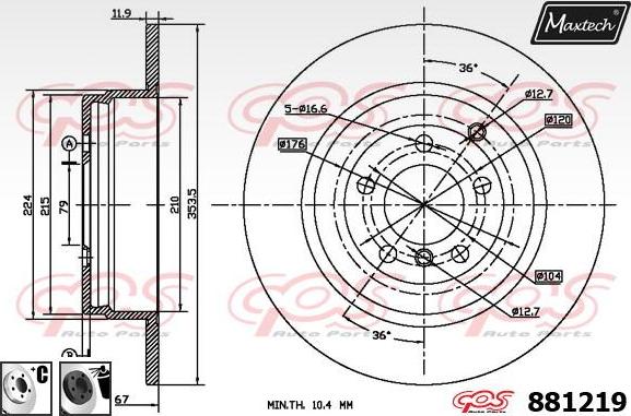 Maxtech 873548 - Kočioni disk www.molydon.hr