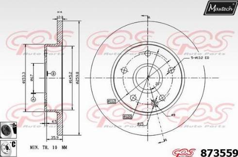 Maxtech 873559.6060 - Kočioni disk www.molydon.hr