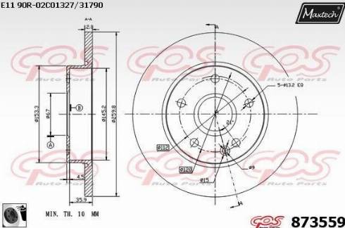 Maxtech 873559.0060 - Kočioni disk www.molydon.hr