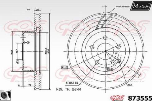 Maxtech 873555.0060 - Kočioni disk www.molydon.hr