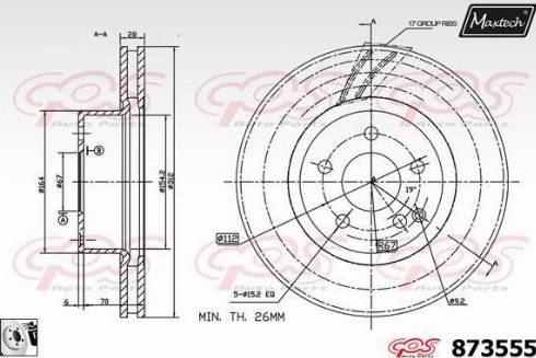 Maxtech 873555.0080 - Kočioni disk www.molydon.hr