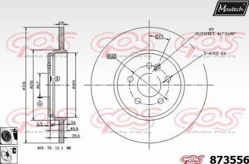 Maxtech 873556.6060 - Kočioni disk www.molydon.hr